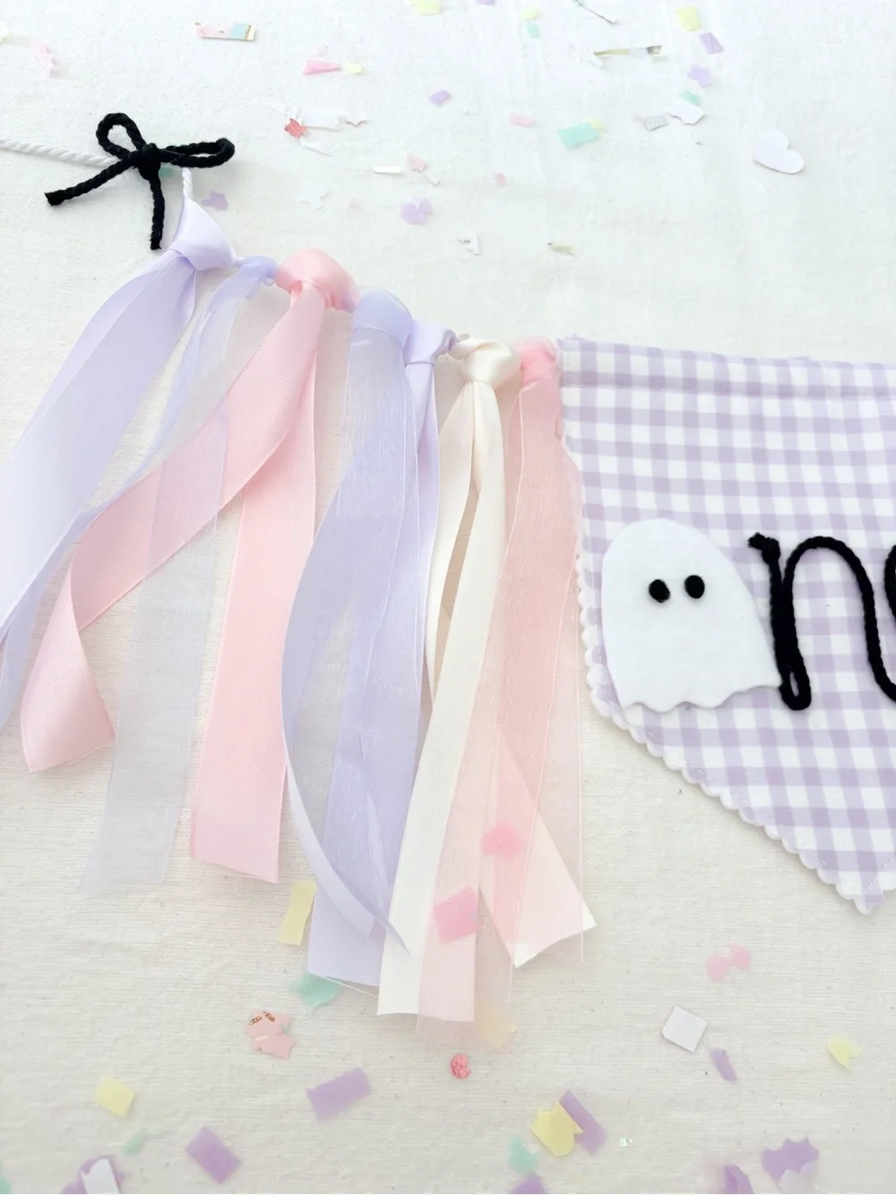 Pastel Ribbon Halloween Banner - Home Party Supplies